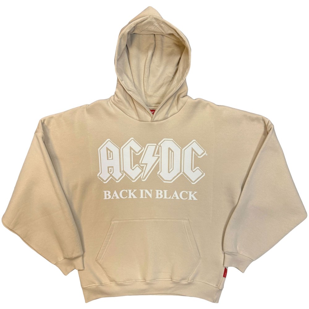 AC/DC - Back In Black Hoodie - Cream